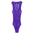 thumbnail image 3 of Aislor Lingerie Résille pour Femmes Body Transparent Monokini une Pièce Maillot de Bain Violet Taille Unique, 3 of 5