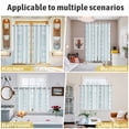 thumbnail image 6 of Sky Blue Striped Coastal Kitchen Curtains Small Short 39 Inch Length, Nautical Beach Starfish Shell Grommet Bedroom Living Room Curtains, Light Filtering Cafe Curtain Drapes 2 Panels Set 55''x39'', 6 of 9