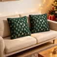 thumbnail image 6 of Christmas Pillow Covers, Yamaziot 18x18 in Pillow Cases Set of 2, Christmas Tree Plush Decorative Throw Pillow Covers Green Xmas Home Decor Pillowcases, 6 of 7