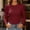 Wine slim fit puff sleeve top women a1, variant on thefmos Women's Round Neck Puff Sleeve Top Slim Fit Long Sleeve Solid Color Casual Blouse Fashion Fall Winter Outfit, Black L