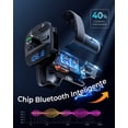 thumbnail image 3 of LENCENT Transmisor FM Bluetooth para Auto, Reproductor Música para Carro, Adaptador Bluetooth Coche con Dual USB 5V/2.4A&1A, Soporta Tarjetas SD, Memoria USB, Llamadas Manos Libres, Asistente de Voz, 3 of 7