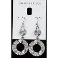 thumbnail image 2 of New Charter Club Silver Open Circle Drop Earrings $20.00, 2 of 3