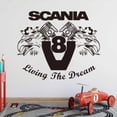 thumbnail image 1 of Adhesivo de pared Scania V8 Eagle para sala de estar o garaje, 1 of 1