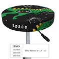 thumbnail image 4 of Pofeuu Space Dino Cartoon Black Print Round Bar Stool Covers - Super Soft and Washable Elastic Stool Cushion Slipcover Easy Clean Velvet-13 inch, 4 of 7