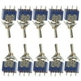 thumbnail image 1 of 10 Pcs Interrupteur à Bascule Spdt On-Off-On 3 Positions 6mm 12V/ 110V/ 220V Mts-103, 1 of 8