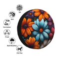 thumbnail image 4 of Susaid Colorful Blooming Flowers Print Tire Covers,Waterproof Anti-UV Snow Sun Rain Tire Covers for RV,Truck, SUV, Trailer, Camper-16 inch, 4 of 6