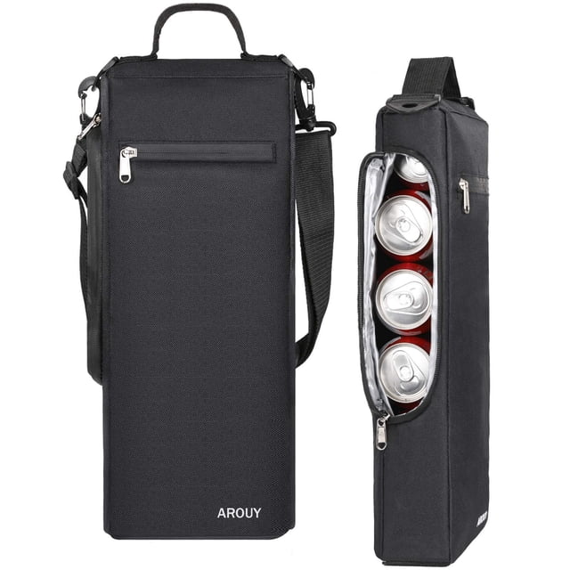 AROUY Bolsa enfriadora de Golf/Accesorios para Hombres y refrigerador de Cerveza pequeño con Aislamiento Suave, Capacidad para 6 Paquetes de latas o Dos Botellas de Vino, Bolsas Deportivas