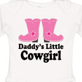 thumbnail image 4 of Inktastic Daddy's Little Cowgirl Girls Long Sleeve Baby Bodysuit, 4 of 5