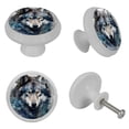 thumbnail image 4 of Wolf Round Glow-in-the-Dark Cabinet Knobs: Fluorescent Drawer Pulls 4-Pack, Complet– Suitable Kitchen Hardware, 4 of 6