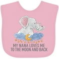 thumbnail image 3 of Inktastic My Nana Loves Me to the Moon and Back Elephants in Clouds Boys or Girls Baby Bib, 3 of 4
