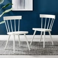 thumbnail image 2 of Side Dining Chair, Set of 2, White, Wood, Modern Contemporary Farmhouse Coastal, Kitchen Room Cafe Bistro Restaurant Hospitality, 2 of 10
