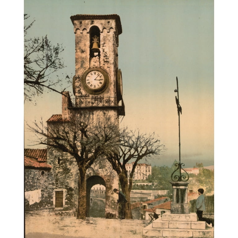 Print Mont Chevalier The Tower And Calvary Cannes Riviera