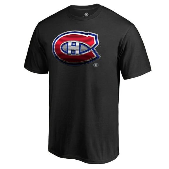 Men's Montreal Canadiens Black Midnight Mascot T-Shirt
