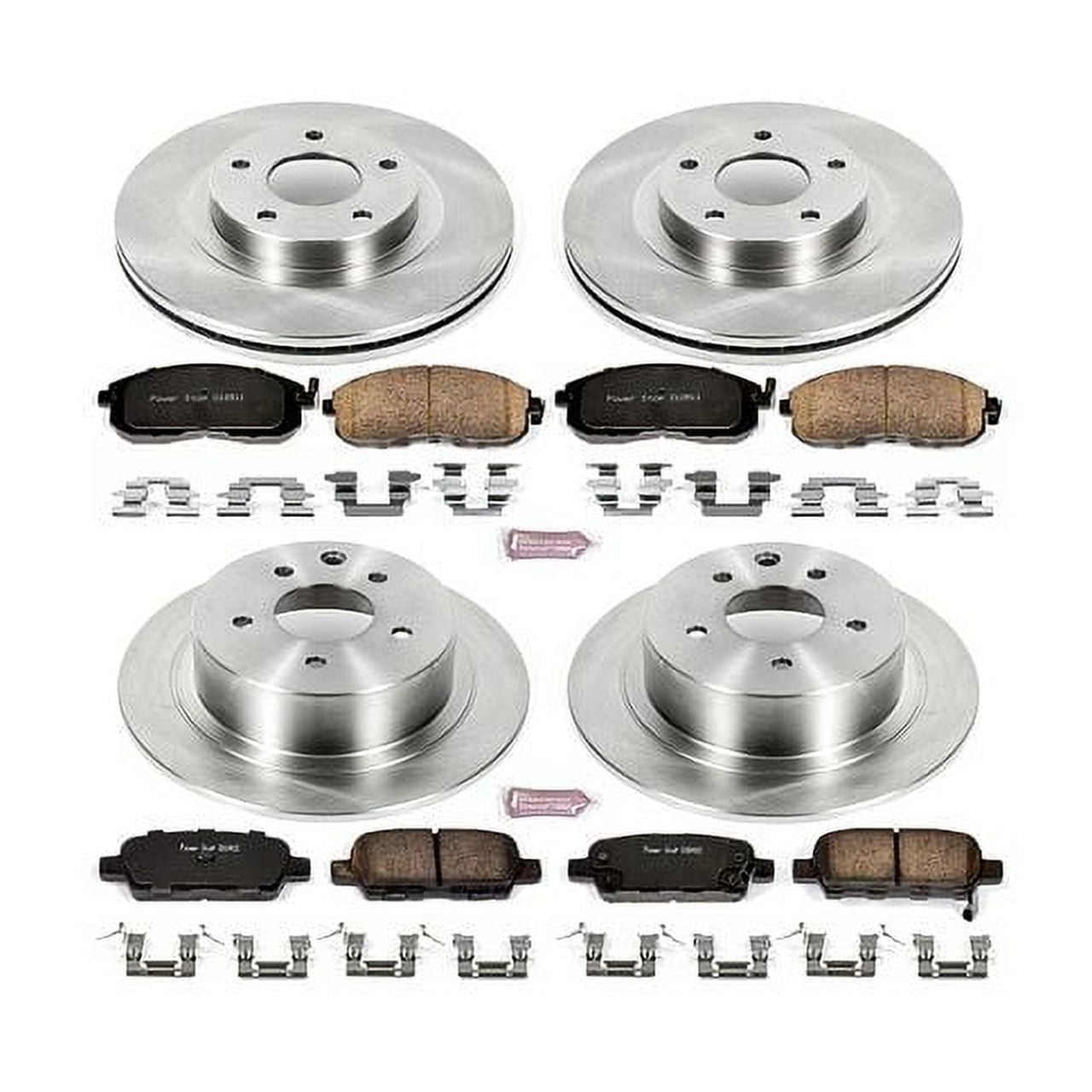 PowerStop Front and Rear Stock Replacement Brake Pad and Rotor Kit Fits: NISSAN Select Models KOE2283