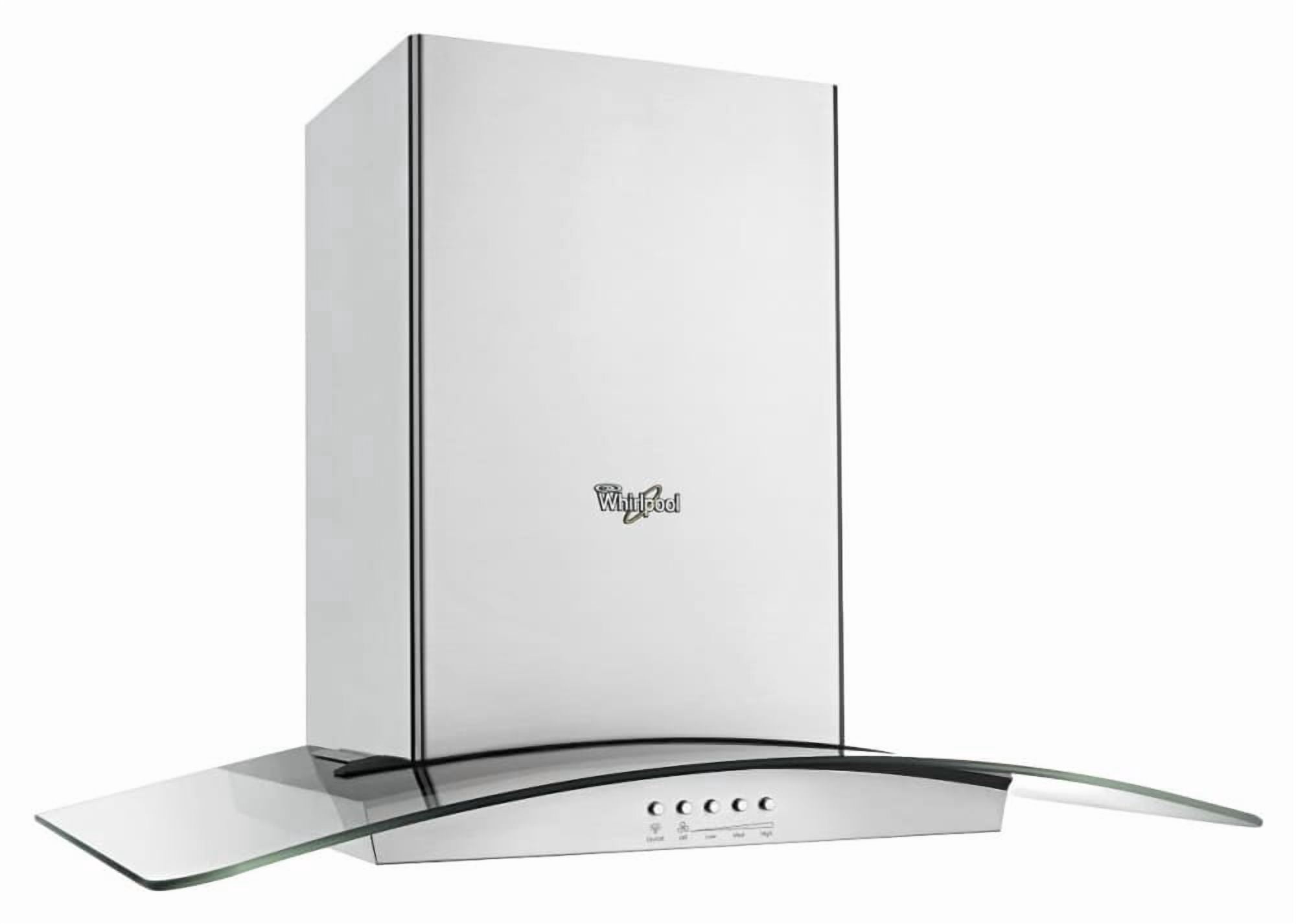 36 Inch Wall Mount Chimney Range Hood with 400 CFM Internal Blower, Glass Edge LED Lighting
