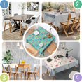 thumbnail image 4 of Pioneer Flower Floral Print Pattern Square Tablecloth, Waterproof Wipeable Spillproof Washable Table Cover for Home Kitchen Party Decor, 42"x42", 4 of 6