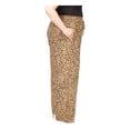 thumbnail image 3 of MICHAEL MICHAEL KORS Womens Beige Animal Print Wide Leg Pants Plus 2X, 3 of 4