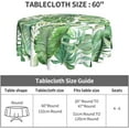 thumbnail image 5 of Tropical Palm Leaf Tablecloth Round 60 Inch Washable Banana Leaf Table Cloth Summer Green Palm Leaves Table Cover for Kitchen Dining Room Indoor Party Picnic Holiday Home Decor, 5 of 6