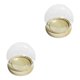 thumbnail image 1 of Ounissouiy Pantalla de cristal Cloche Bell Jar Dome Cover Conservación de flores Base de 12 cm 12 cm 2Conjunto, 1 of 1