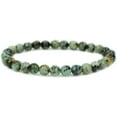 thumbnail image 1 of Bracelet Extensible Perles Rondes 6mm Turquoise Africaine Naturelle 7 Pouces Unisexe, 1 of 5