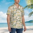 thumbnail image 2 of Lsque Daisy pattern Hawaiian Shirt for Men, Unisex Summer Beach Casual Short Sleeve Button Down Shirts-XX-Large, 2 of 9