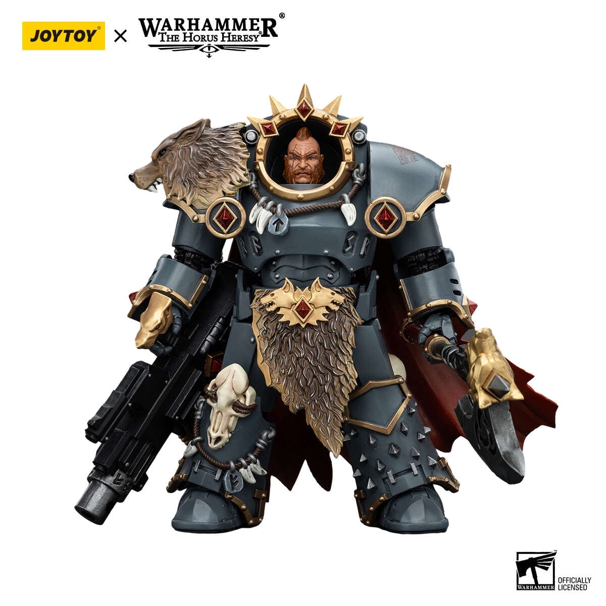 JOYTOY Warhammer The Horus Heresy 1/18 Action Figure Space Wolves Hvarl Red-Blade Warhammer 40K Collection Model