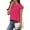 Hot Pink#01, variant on Women's Summer T Shirts Tops Oversized Crewneck Pleated Cotton Like Short Sleeve Shirt Casual Solid Round Neck Lightweight Comfy Tee Shirt