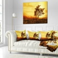 thumbnail image 3 of Designart African Tree Silhouette - Landscape Photo Throw Pillow - 16x16, 3 of 5