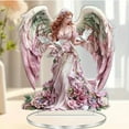thumbnail image 2 of Yooshoverk Angel Dove Figurine 2D Acrylic Decor Durable Design Charming Accent Clutter-Free Home Bedroom Desk Display, 2 of 6