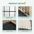 thumbnail image 4 of PawHut 35" Dog Crate, Folding Metal Dog Kennel with 2 Doors, Tray, Cushion, 4 of 10