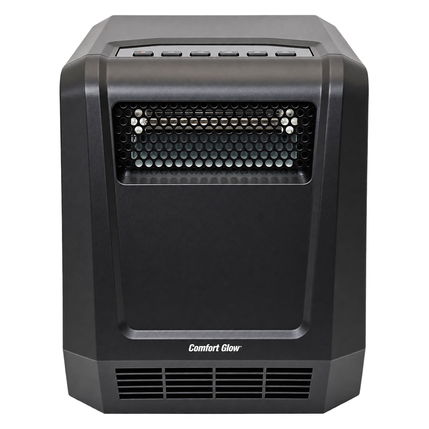 Comfort Glow Portable Electric Forced-Air Infrared Quartz Heater, 1,500/750/ECO, 5,120 BTUs, 4 Elements, Safety Features, Timer, Remote, 6-Ft. Cord