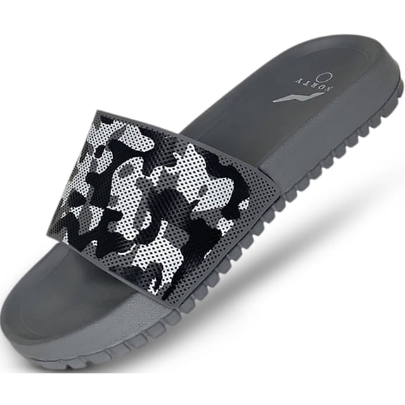 Norty Men's Comfort Casual Slide Shower Beach Pool Slip On Sandals Shoes