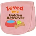 thumbnail image 2 of Inktastic Golden Retriever Loved by a Baby Burp Cloth, 2 of 3