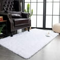 thumbnail image 6 of Homore Cute Fluffy Carpet Soft Washable Area Rugs for Bedroom/ Living Room Decoration, 5' x 8' , White, 6 of 7