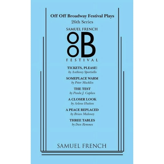 Off-Off-Broadway Festival Plays Off Off Broadway Festival Plays - 26th Series, (Paperback)
