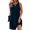 Navy, variant on Viikei Women's Summer Casual Short Sleeve Dressy Dresses,Women's Solid Short Sleeve V Neck Ruffle Dresses Sexy Elegant Club Party Tunic Mini Dresses Casual Vacation Dress Navy L