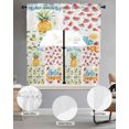 thumbnail image 2 of Pineapple Watermelon Swag Kitchen Curtains Sets for Windows 24 Inch Length, Summer Modern Fruit Watercolor Short Window Curtain Panels Swags Valances and Tiers 3 Piece Set for Cafe/Dining Room, 2 of 5