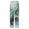 thumbnail image 5 of Watercolor Sea Turtle Colorful Winter Female Pants Flannel High Waist Women Pants Lady Warm Straight Leg Plush Trousers, 5 of 7