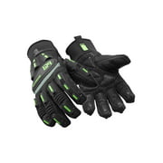 RefrigiWear Insulated Extreme Freezer Gloves with Grip Palm & Impact Protection (Black, Medium)