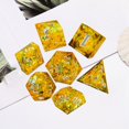 thumbnail image 1 of 7/Set Transparent Glitter Paper Polyhedral s Set RPG Set for Playing Entertainment Board Game RPG , azul Amarillo CUTICAT Dados poliédricos, 1 of 7