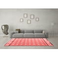 thumbnail image 3 of Ahgly Company Indoor Round Abstract Red Modern Area Rugs, 5' Round, 3 of 4