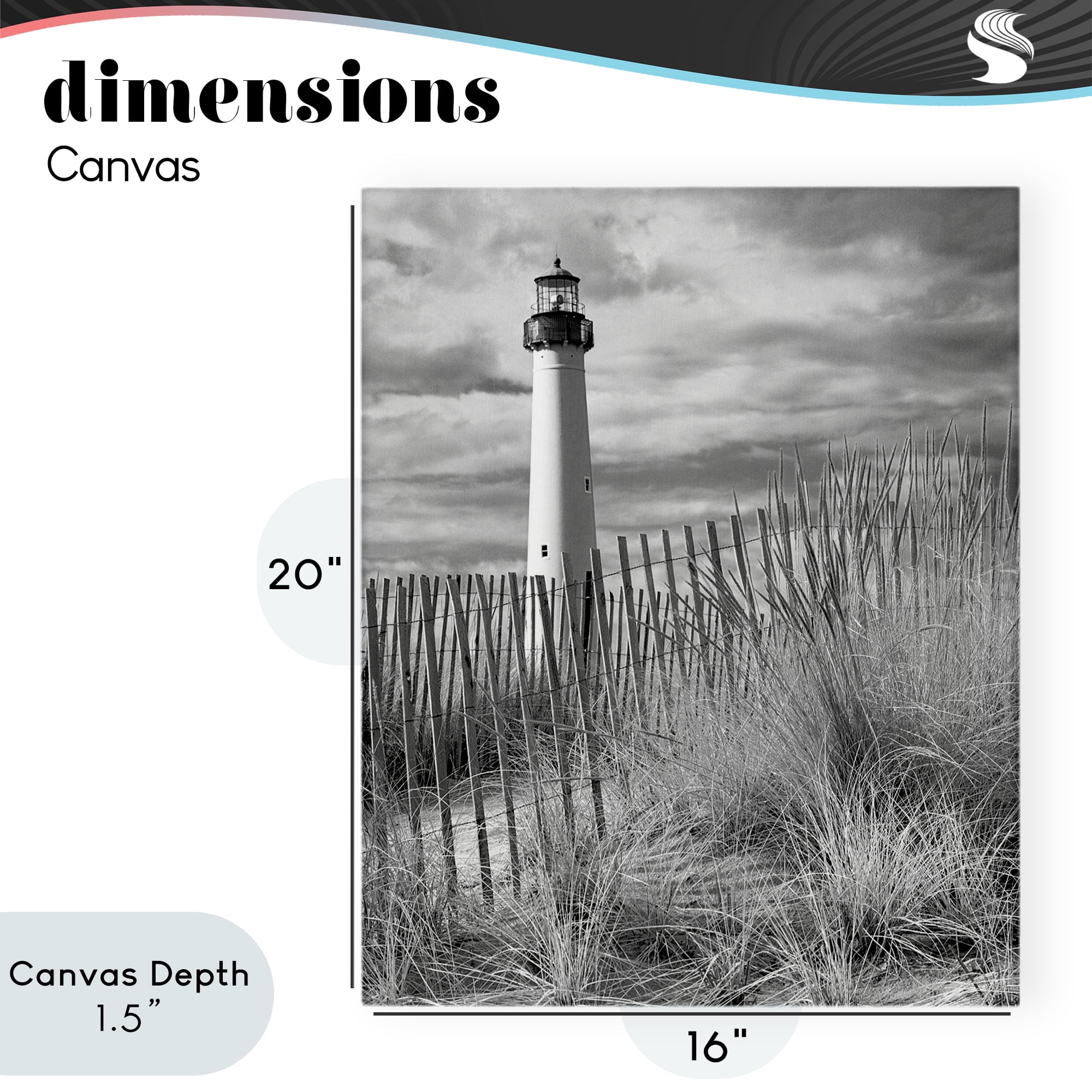 Stupell Industries Cape May Lighthouse View Canvas Wall Art, design by MJ Photography