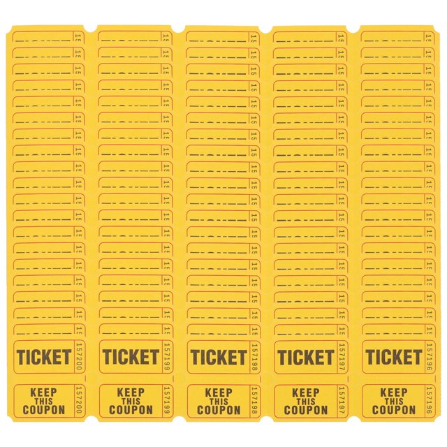 KAKOWELY 100pcs Raffle Tickets Amusement Park Tickets Universal Tickets Tickets Label,1.97"X0.98"X0.04"