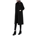 thumbnail image 2 of TAIAOJING Jackets For Women Winter Coat Coat Lapel Wool Coat Trench Jacket Long Overcoat, 2 of 6