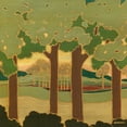 thumbnail image 2 of Russell, Wendy 12x12 Black Ornate Wood Framed with Double Matting Museum Art Print Titled - Arts and Crafts Landscape II, 2 of 4