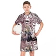 thumbnail image 6 of Himiko Toga Boys Short Sleeve Mesh T-Shirt And Shorts Outfit Set Summer Clothes Set for Kids, 6 of 7
