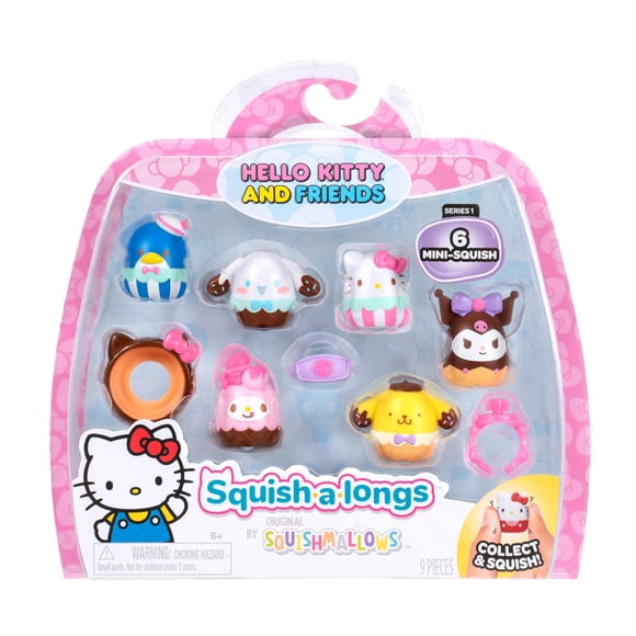 Helado Toy Squish-a-Longs de Hello Kitty and Friends, paquete de 6