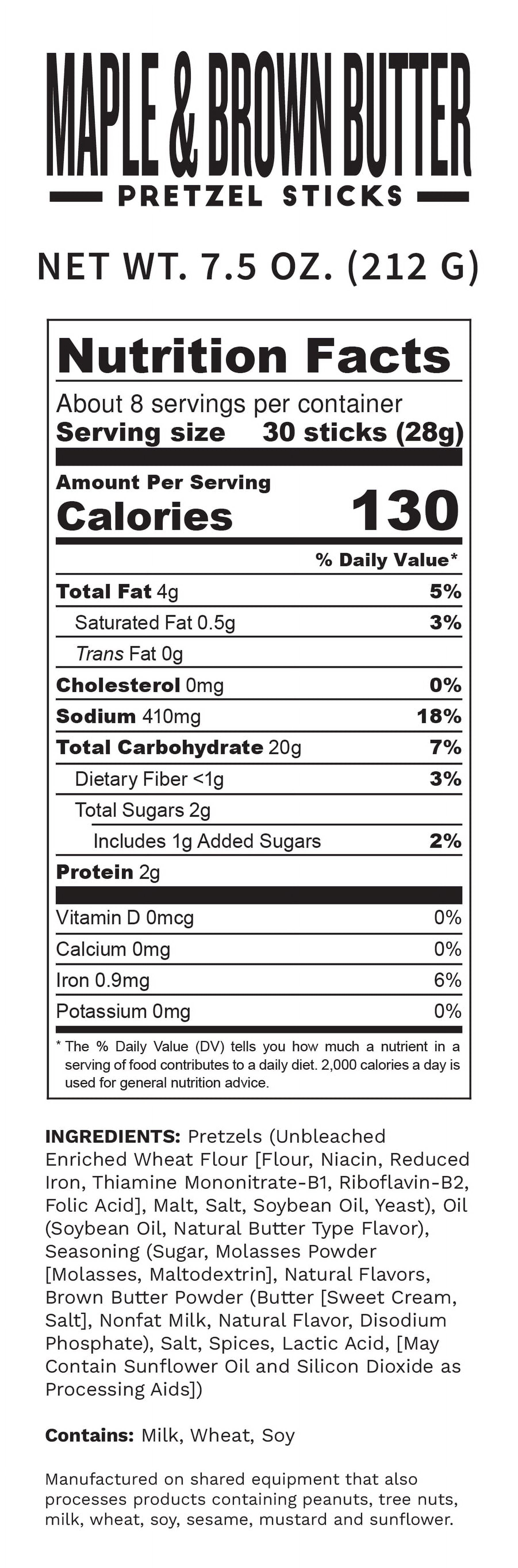 (4 pack) Pop Daddy Pretzels Maple & Brown Butter Pretzel Sticks 7.5 oz