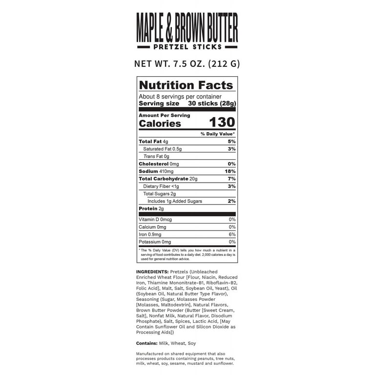 Pop Daddy Pretzels Maple & Brown Butter Flavored Pretzels (7.5oz)