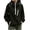 Black, variant on Women Waterproof Hooded Windbreaker, Quarter Zip-Up Long Sleeve Pullover Jacket, Ladies Fall Casual Fashion Rain Top With Pocket